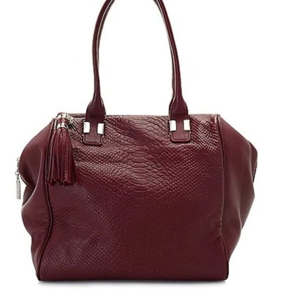 Celine Dion Elegy Snake Embossed Leather Satchel - Picture 6 of 13